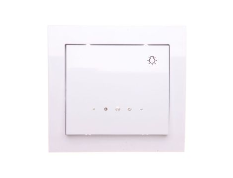 KIER Przycisk /światło/ z podświetleniem biały ŁP-5WS/00