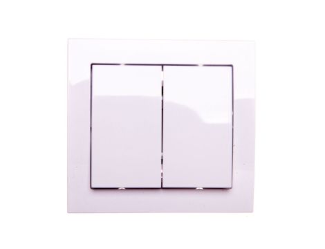 KIER Łącznik schodowy podwójny biały ŁP-10W/00