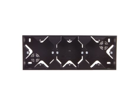 SONATA Puszka natynkowa potrójna czarny metalik PNP-3R/33