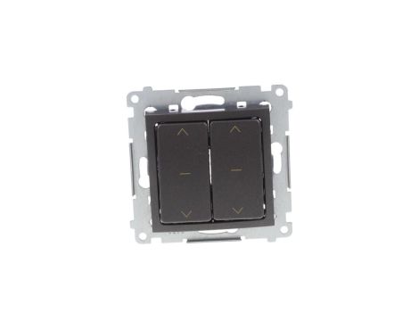 Simon 54 Łącznik żaluzjowy podwójny (moduł), 250V szybkozłącza, antracyt (met.) DZW2.01/48