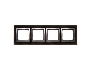 Simon 54 Nature Ramka poczwórna szkło ZASTYGŁA LAWA DRN4/73