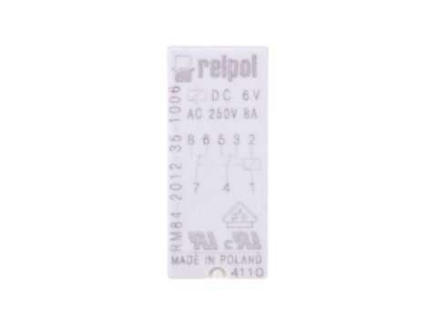 Przekaźnik miniaturowy 2P 8A 6VDC PCB AgNi RM84-2012-35-1006 600333 /20szt./