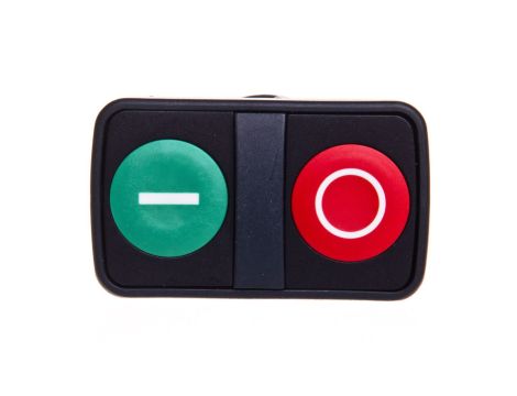 Napęd przycisku dwuklawiszowego I/O zielono/czerwony z samopowrotem IP66 ZB5AA7341