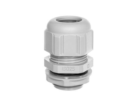Dławnica kablowa poliamidowa M25 IP68 jasnoszara ISO-25 098005