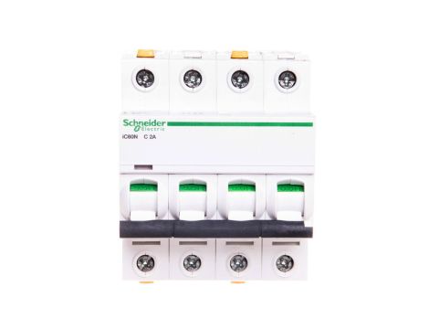 Wyłącznik nadprądowy 4P C 2A 6kA AC iC60N-C2-4 Acti9 A9F04402