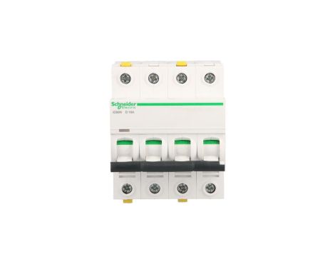 Wyłącznik nadprądowy 4P D 16A 6kA AC iC60N-D16-4 Acti9 A9F05416