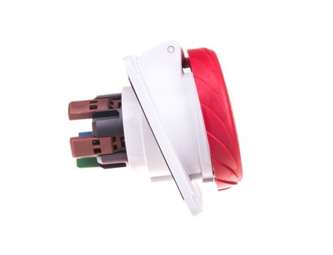 Gniazdo tablicowe 5P 16A 400V czerwone IP67 PKY16F735