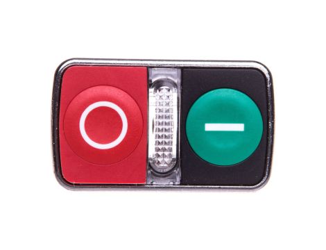 Napęd przycisku podwójny zielony/czerwony /O-I/ z podświetleniem z samopowrotem ZB4BW7L3741