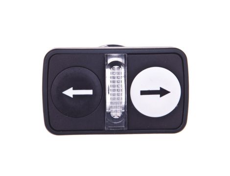 Napęd przycisku podwójny czarny /STRZAŁKI/ z podświetleniem z samopowrotem ZB5AW7A1724