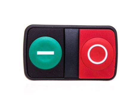 Napęd przycisku podwójny zielony/czerwony /O-I/ bez podświetlenia z samopowrotem ZB5AL7341