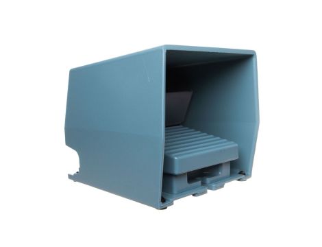 Wyłącznik nożny pojedynczy z osłoną niebieski metal 1Z 2R 1 krok XPEM511