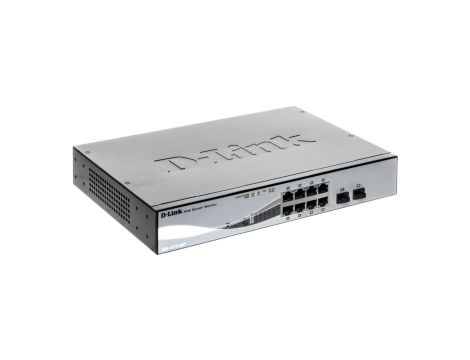 Switch PoE GigaBit, 8 porty GB, 8xPoE, 2xSFP 45W zarządzalny 240VAC DGS-1210-08P