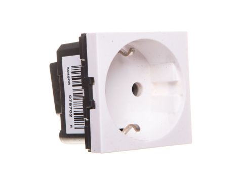 MOSAIC Gniazdo pojedyncze SCHUKO 16A 250V /2moduły/ antybakteryjne białe 078702