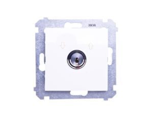 Simon 54 Łącznik żaluzjowy na kluczyk /I-0-II/ biały DWZK.01/11