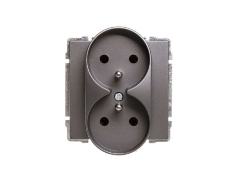 KOS66 Gniazdo podwójne z/u grafit 666049