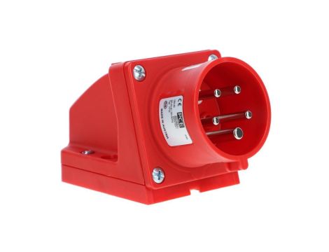 Wtyczka odbiornikowa (zwrotnica faz) 16A 5P 400V czerwona IP44 7715-6