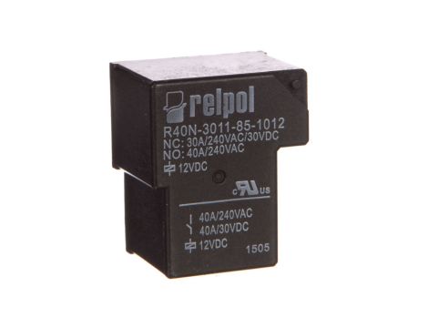 Przekaźnik przemysłowy 1P 40A 12V DC PCB R40N-3011-85-1012 2614728