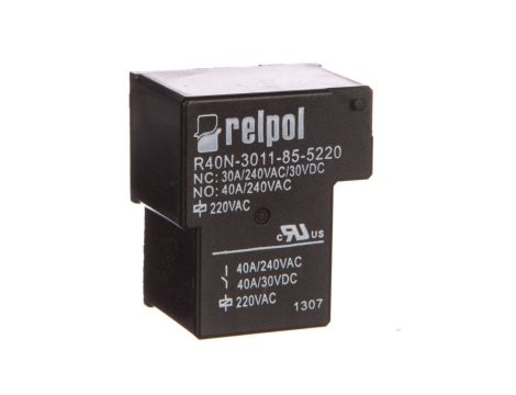 Przekaźnik przemysłowy 1P 40A 220V AC PCB R40N-3011-85-5220 2614752
