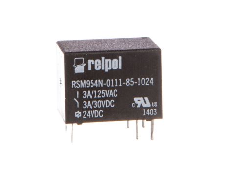 Przekaźnik subminiaturowy-sygnałowy 1P 3A 24V DC PCB RSM954N-0111-85-1024 2614628