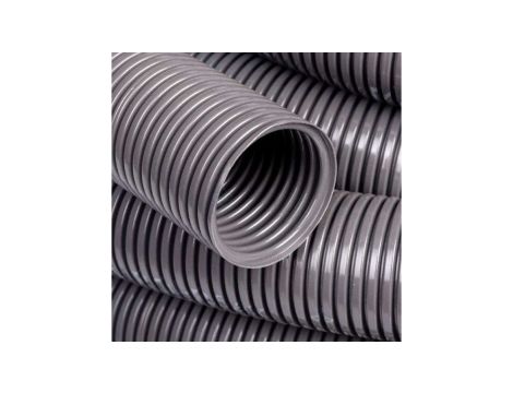 Rura karbowana 750N do zalewania betonem samogasnąca szara z pilotem i smarowaniem fi 50/42 ECICTA50T /25m/