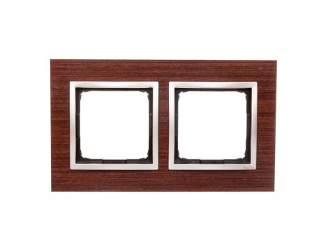 Simon 54 Nature Ramka podwójna drewno ZŁOT