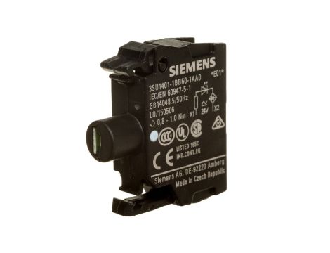 Oprawka blok LED biały 24V AC-DC montaż czołowy przył śrubowe SIRIUS ACT 3SU1401-1BB60-1AA0