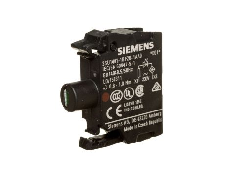 Oprawka blok LED czerwony 230V AC montaż czołowy przył śrubowe SIRIUS ACT 3SU1401-1BF20-1AA0