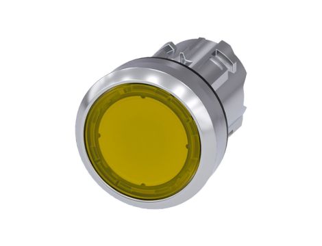 Napęd przycisku 22mm żółty z podświetleniem z samopowrotem metalowy IP69k SIRIUS ACT 3SU1051-0AB30-0AA0