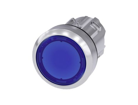 Napęd przycisku 22mm niebieski z podświetleniem z samopowrotem metalowy IP69k SIRIUS ACT 3SU1051-0AB50-0AA0