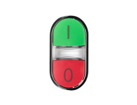 Przycisk podwójny podświetlany 22mm metal zielony /I/ czerwony /O/ przyciski płaskie SIRIUS ACT 3SU1051-3AB42-0AK0