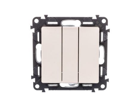 VALENA LIFE Łącznik potrójny kremowy 752203