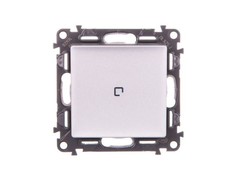 VALENA LIFE Łącznik jednobiegunowy z podświetleniem aluminium 752310