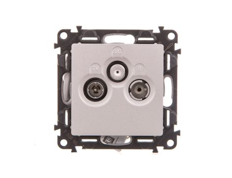 VALENA LIFE Gniazdo antenowe RTV/SAT przelotowe aluminium 753365