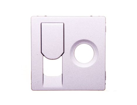 VALENA LIFE Plakietka gniazda teleinformatycznego TV/RJ45 aluminium 754832