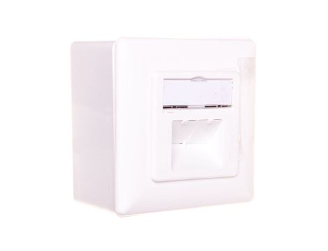 Gniazdo teleinformatyczne natynkowe 2x RJ45 STP kat. 6 DN-9006-N
