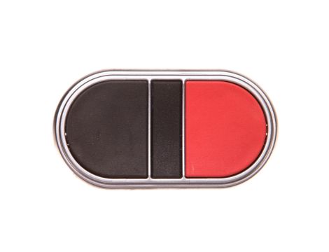 Napęd przycisku podwójny czarny/czerwony z samopowrotem LPCB7112