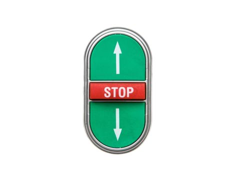 Napęd przycisku potrójny zielony/czerwony /STRZAŁKI GÓRA DÓŁ STOP/ z samopowrotem LPCB7355