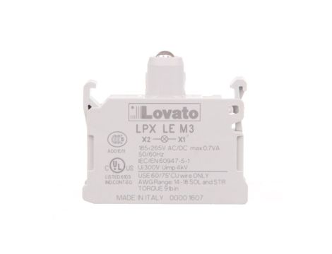 Oprawka z LED zielona 185-265V AC/DC LPXLEM3