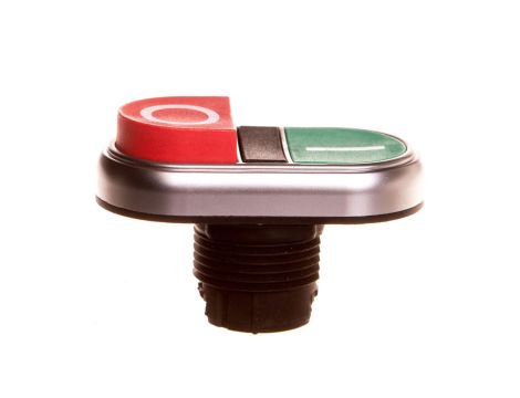 Napęd przycisku podwójny zielony/czerwony /O-I/ z samopowrotem wystający/płaski LPCB7223