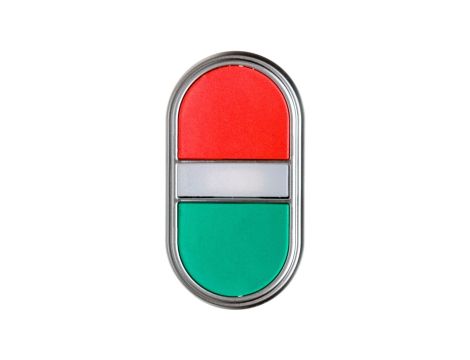 Przycisk dwuklawiszowy czerwono/zielony z podświetleniem z samopowrotem LPCBL7113