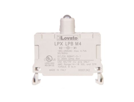 Oprawka z LED czerwona 185-265V AC LPXLPBM4