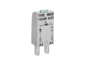 Moduł sygnalizacyjny L (dioda: LED zielony) 110-230 V AC/DC M63G szary 854854