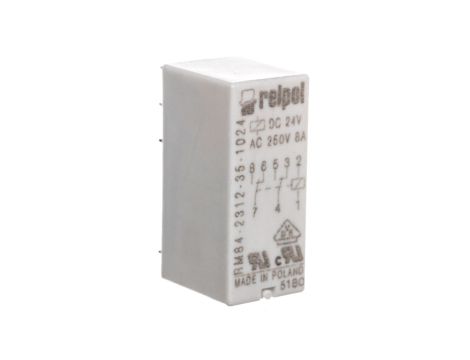 Przekaźnik miniaturowy 2P 8A 24V DC PCB AgNi/Au RM84-2312-35-1024 600388