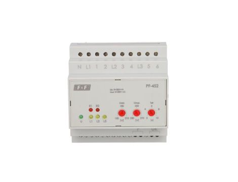 Automatyczny przełącznik faz z wyjściem napięcia fazowego 400V/2x230V+N PF-452