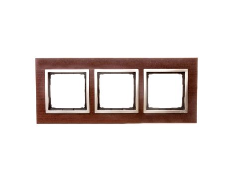 Simon 54 Nature Ramka potrójna drewno ZŁOTY ORZECH DRN3/86