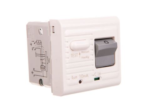 MOSAIC Wyłącznik różnicowoprądowy 16A 10mA Typ A biały 077534