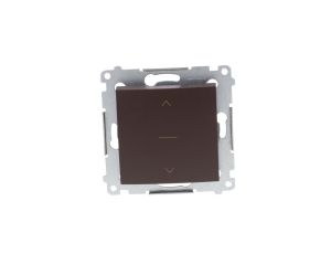 Simon 54 Premium Łącznik żaluzjowy trójpozycyjny 1-0-2, szybkozłącza, brąz mat DZW1K.01/46