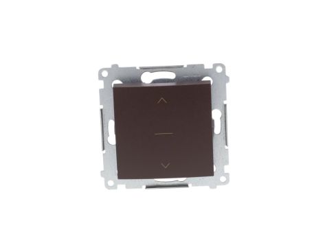 Simon 54 Premium Łącznik żaluzjowy trójpozycyjny 1-0-2, szybkozłącza, brąz mat DZW1K.01/46