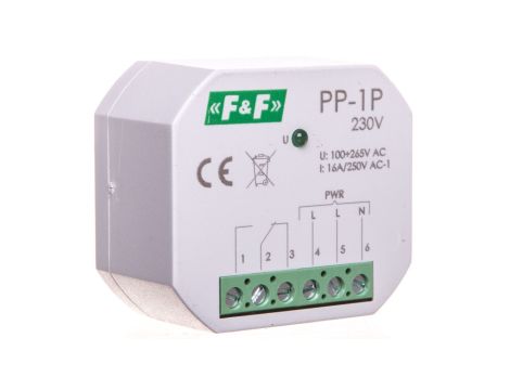 Przekaźnik elektromagnetyczny 1P 16A 250V AC PP-1P-230V