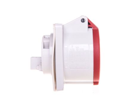Gniazdo tablicowe proste 5P 16A 400V czerwone IP44 1385 MEN1385